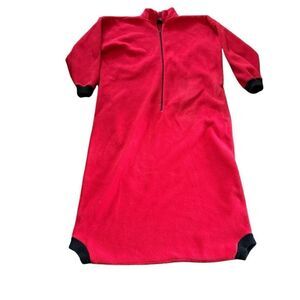 Tahoe Sportswear One Piece Adult Onesie Fleece Medium Red Pajamas  Romper